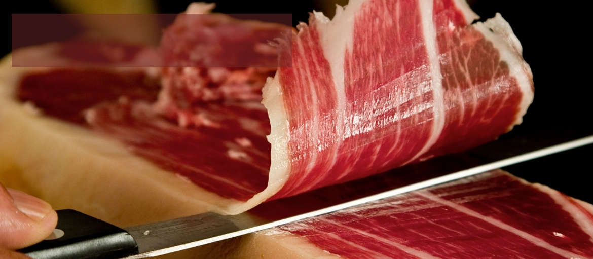 Corte de jamón ibérico al detalle