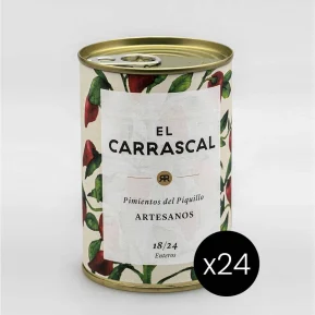 Pimientos del Piquillo asado Caja de 24 latas - El Carrascal