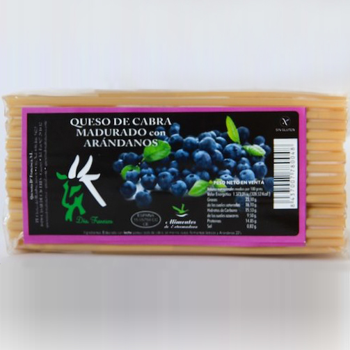 Queso de cabra madurado con arándanos – Doña Francisca