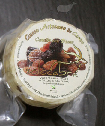 queso de cabra con pasas Solocabra